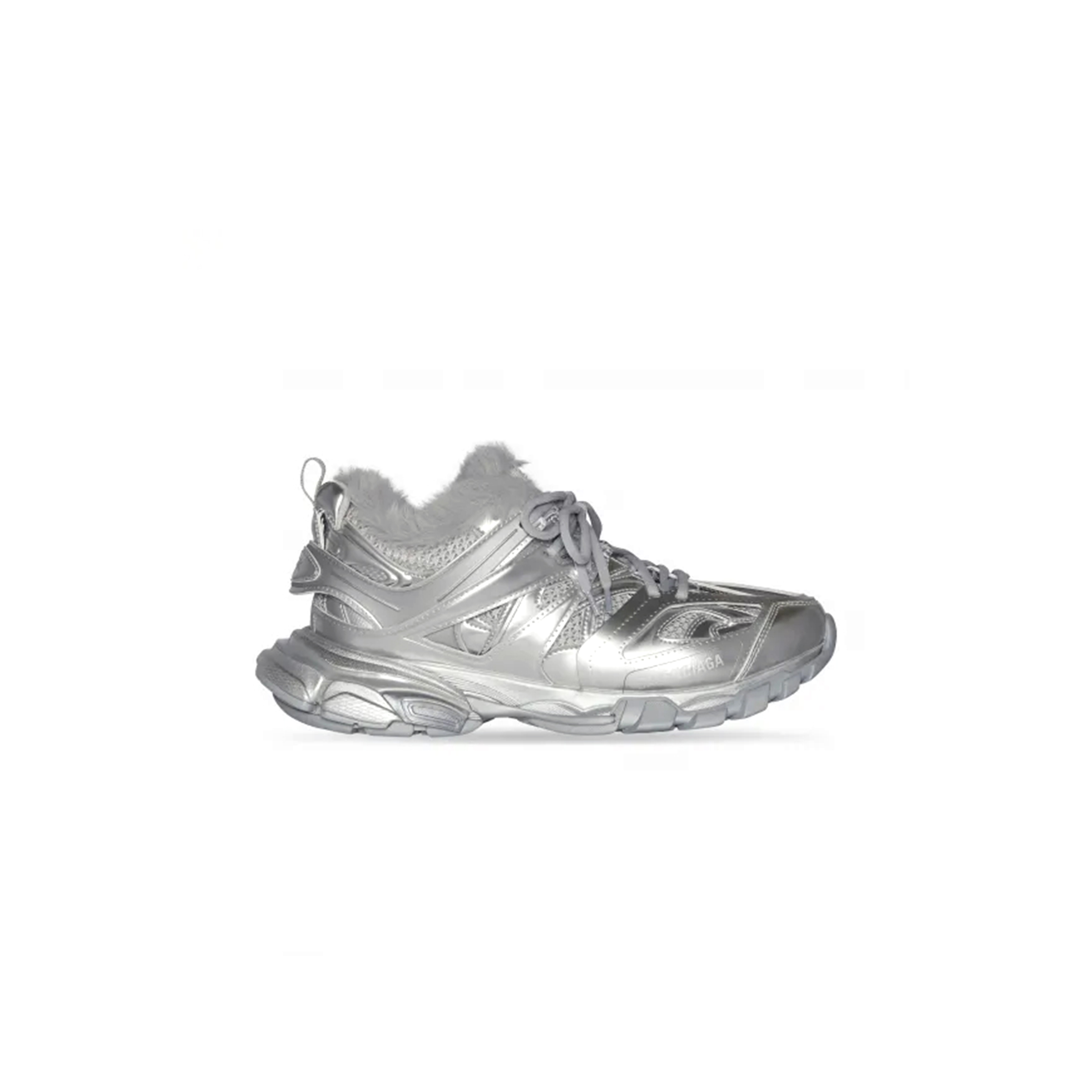 Ba*len*cia*ga trackfaux fur silver 668556w3fs28181